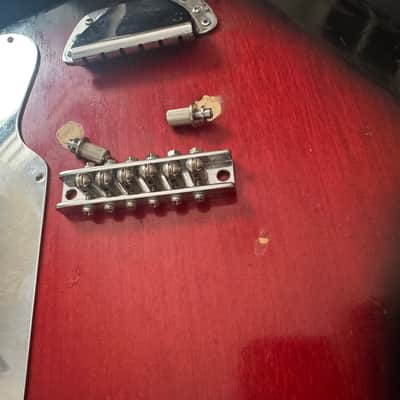 Fujigen Gakki EJ-1 Project - Original Parts - Straight Neck - Mosrite Style Bridge - Solid Body - 1963 image 3