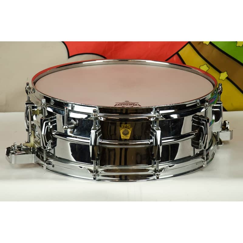 Early Pre Serial 60's Ludwig Keystone 14 x 5" Super Sensitive COB Chrome over Brass Snare Drum image 1