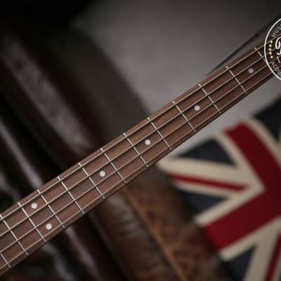 Vintage VJ74 Reissued Bass Firenza Red Matching Colour Headstock image 5