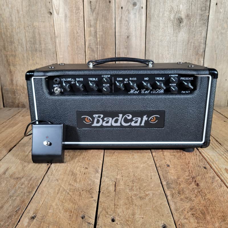 Bad Cat Hot Cat 30R Player Series Head 2017 Mint w/ Footswitch & Studio Slips Cover- Black image 1