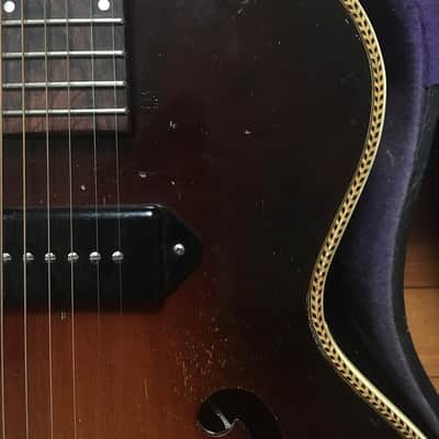 1936 Orpheum No. 3 Archtop Hollow Body Acoustic Electric Guitar W/Original Case P90 Vintage USA image 10