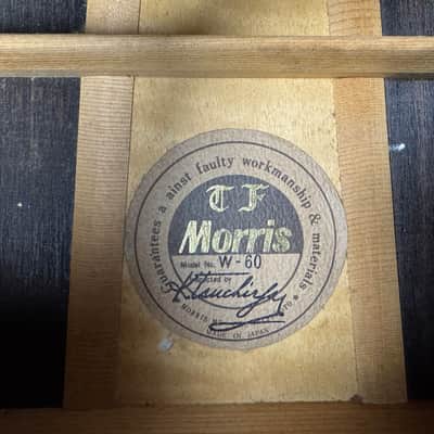TF Morris W-60 X-Braced Martin Style Dreadnought Rosewood Solid Spruce -  1979 image 11