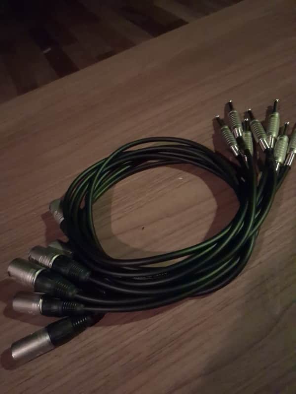 Male XLR to single TS - 7 cables - 32" Neutrik Canare imagen 1