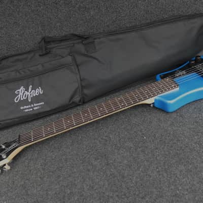 Hofner HCT-SH-BL-O CT Series Shorty Travel/Mini Electric Guitar BLUE image 1