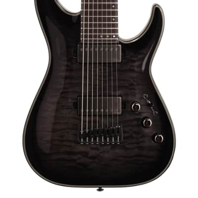 Schecter Hellraiser Hybrid C8 Electric Guitar Trans Black Burst image 3