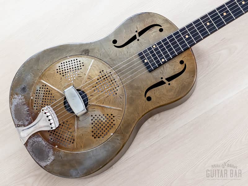 1931 National Sears, Roebuck & Co. Duolian Vintage Single Cone Resonator Frosted Duco, 100% Original w/ Case