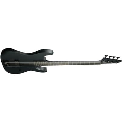 ESP LTD M-4 Black Metal Bass Guitar - Black Satin image 4
