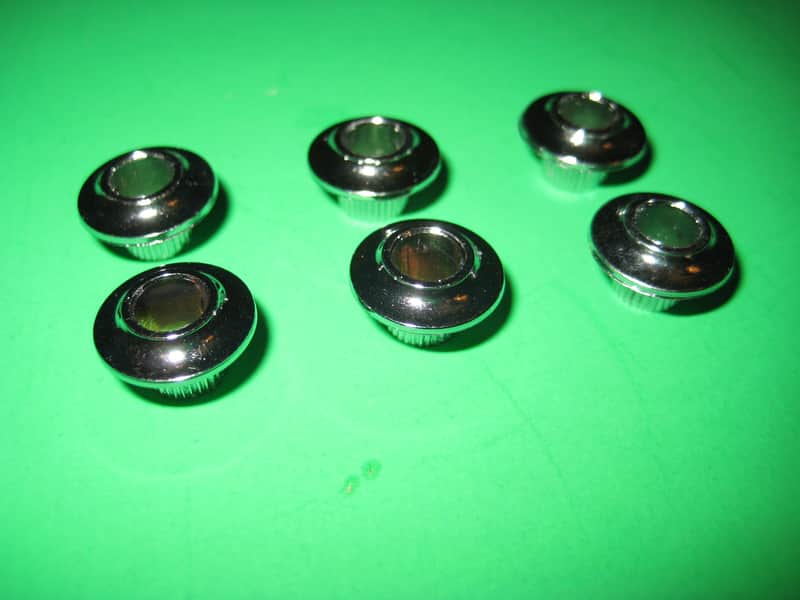 Harmony Chrome Style Machine Head Bushings for Vintage Style Guitars image 1