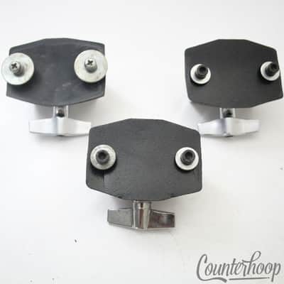 Gibraltar Set of 3x Rack/Floor Tom Drum Leg/L-Arm Mounts Chrome Brackets image 3