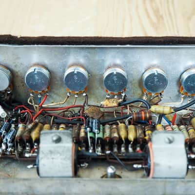 1964 Vox AC50/4 Mk II Big Box Vintage Tube Amp Head Gray Panel JMI UK, AC50 image 18