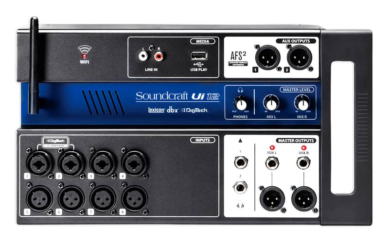 Soundcraft Ui12 12 Input Digital Mixer w/Wifi+App Control+Recording Ui 12 image 1