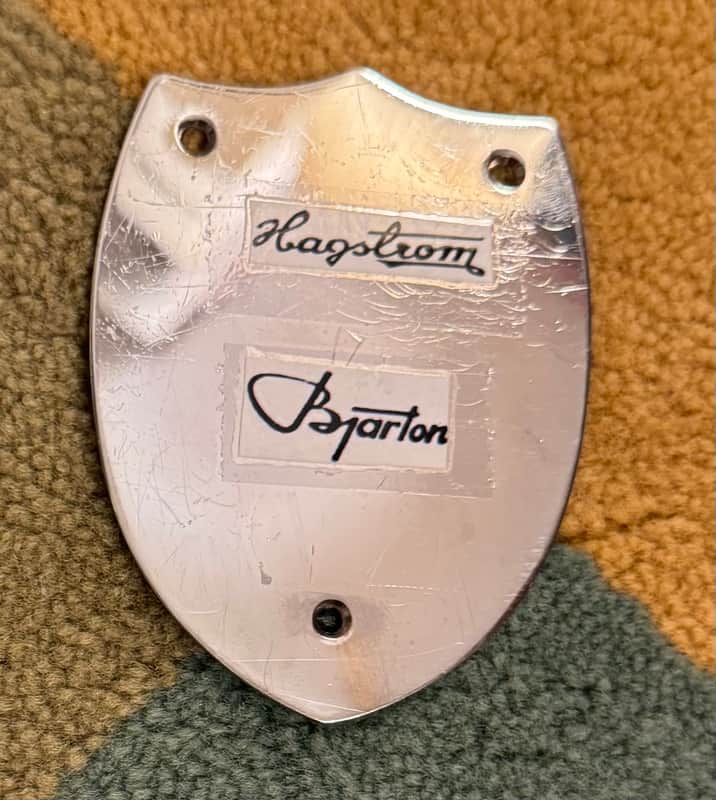 Hagstrom BJ 45 neck plate / Bjärton J-45 60s-70s - Chrome image 1