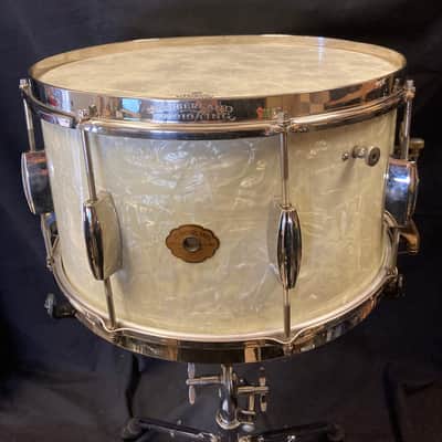 Slingerland - 8x14" Radio King 1940s-50s, 3 Ply, Deep Concert / Dance Model Snare Drum - Marine Pearl/Nickel STUNNING!! image 3