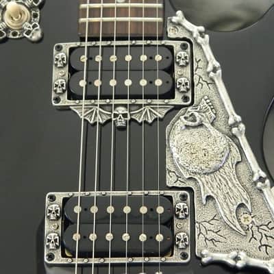 Skull pickguard for Gibson and epiphone les paul guitar custom Solid metal and hand made image 3