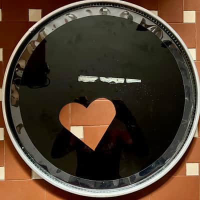 Evans 22'' EQ1 Resonant - Homemade Noble & Cooley Artist Painting 2016 Black image 3