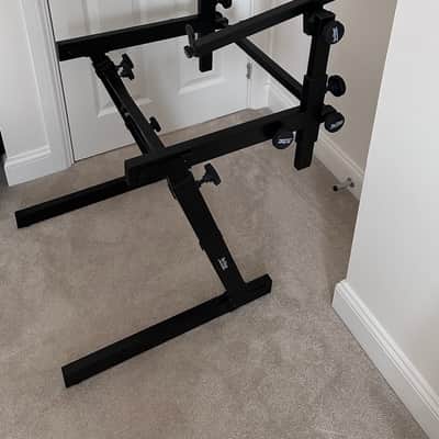 On-Stage On-Stage Pro Heavy-Duty Folding-Z 3-Tier Keyboard Stand 2010 - Black Metal image 3