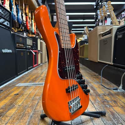 Sadowsky MetroExpress Vintage JJ 5-string Bass Guitar Solid Candy Apple Orange Metallic w/Padded Gig Bag image 2
