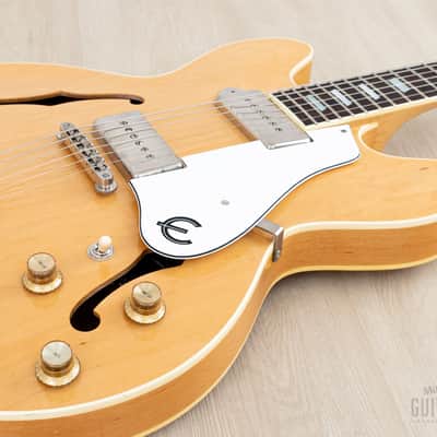 1990 Epiphone Casino Natural Near-Mint, Pre-Elitist Revolution w/ Case & Hangtag, Japan Terada image 7