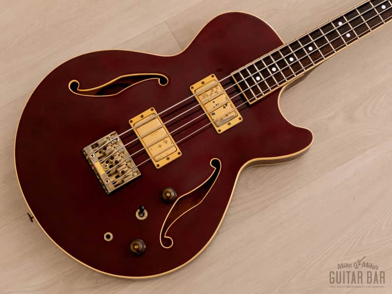 1988 Ibanez AB200 Artstar Vintage Semi-Hollow Bass Wine Red image 1