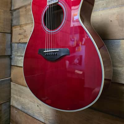 Yamaha FSC-TA TransAcoustic Concert Cutaway Acoustic - Ruby Red image 3