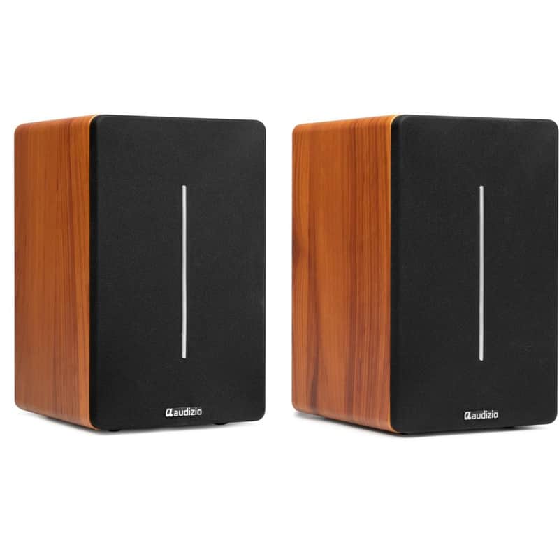 Audizio KS01B Regallautsprecher aktiv Set 120W BT Wood image 1