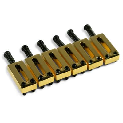 Kluson Contemporary Brass Saddle Set For Fender Telecaster Gold