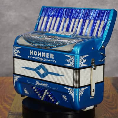 Hohner Anacleto Latino III 48 Bass 5 Switch Piano Accordion-Blue image 2