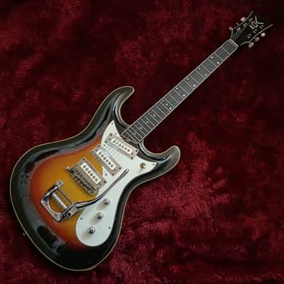 c.1966- Vox V241 Bulldog Mosrite Style Solid Body Guitars Made in Italy Vintage Guitars “Sunburst” image 2