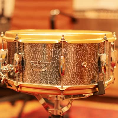 Tama Star Reserve 6.5x14" Hand Hammered Aluminum Snare Drum 2021 - Present - Hammered Aluminum image 2