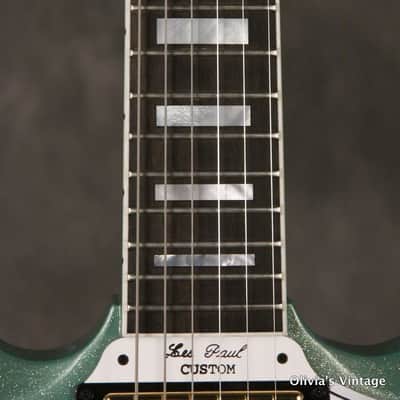 RARE 2010 Gibson Custom Shop SG/Les Paul Custom reissue INVERNESS GREEN SPARKLE image 5