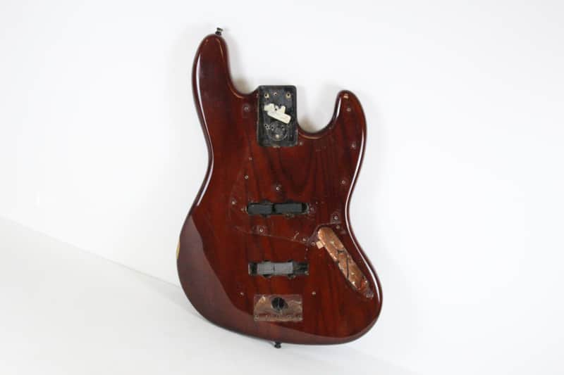 1978 Fender Jazz Bass BODY Burgundy Red Walnut ASH 3-Bolt to 4-Bolt 1970's Vintage image 1
