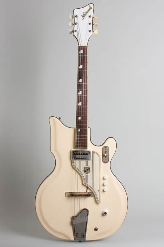 National Val-Pro 84 Solid Body Electric Guitar (1962), ser. #T-73971, black tolex hard shell case. image 1