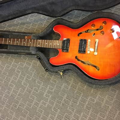 Semi-Hollow Orange Burst Seymour Duncan P-Rails w/Triple Shot Mounting Rings image 7