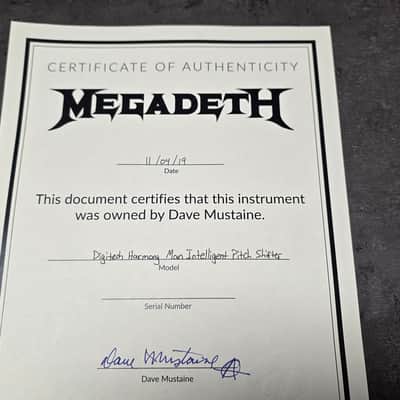 DAVE MUSTAINE'S MEGADETH Recording Studio Album & Tour Stage Played DigiTech USA HarmonyMan Intelligent Pitch Shifter Harmony Man Octave Harmonizer Guitar Pedal Artist Owned by Dave Mustaine Signed COA image 3