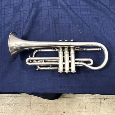 Vintage 1921 Frank Holton Clarke H-C Model Silver Bb Cornet with Original Case image 8