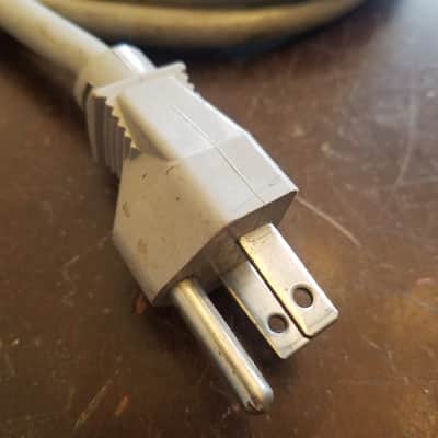 Kawasaki one (1) 117V Grounded Power Cord Electric Cable cut Japan Vintage non-polarized grey 1940s-1960s image 1