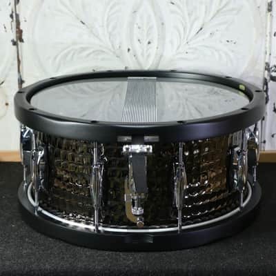 Gretsch Full Range Hammered Black Steel 14X6.5in - Wood Hoops image 2