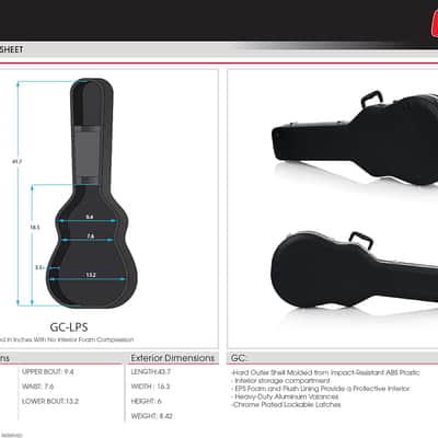 Gator GC-LPS Deluxe Molded Case for Gibson Les Paul - Black image 8