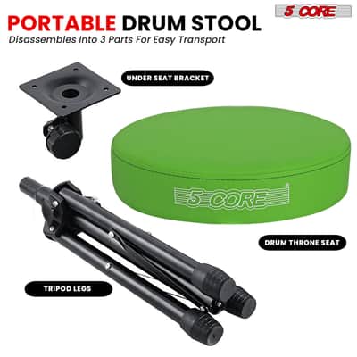 5 Core Drum Throne 3" Padded Seat Adjustable Drumming Chair for Practice and Performance image 13