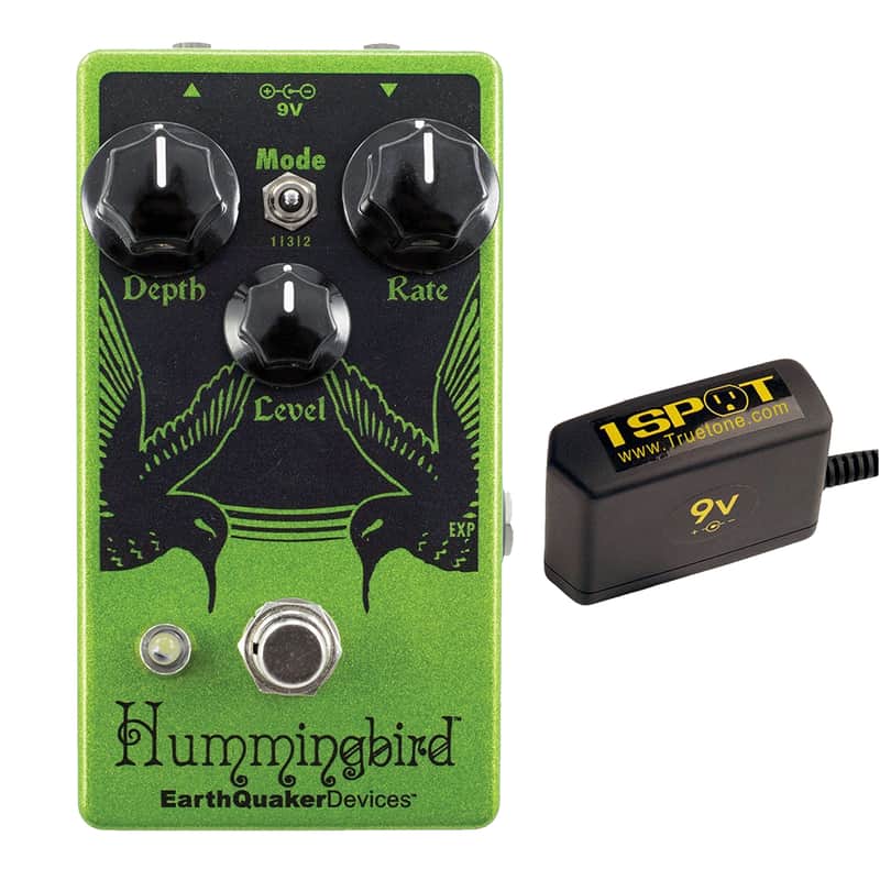 Earthquaker Devices Hummingbird Repeat Percussion Tremolo v4 Bundle w/ Truetone 1 Spot Space Saving 9v Adapter image 1