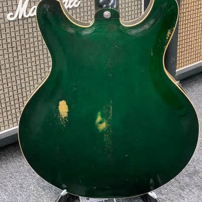 Yamaha SA-30 T Hollow Body with Tremolo 1967 - 1972 - Dark Green image 5