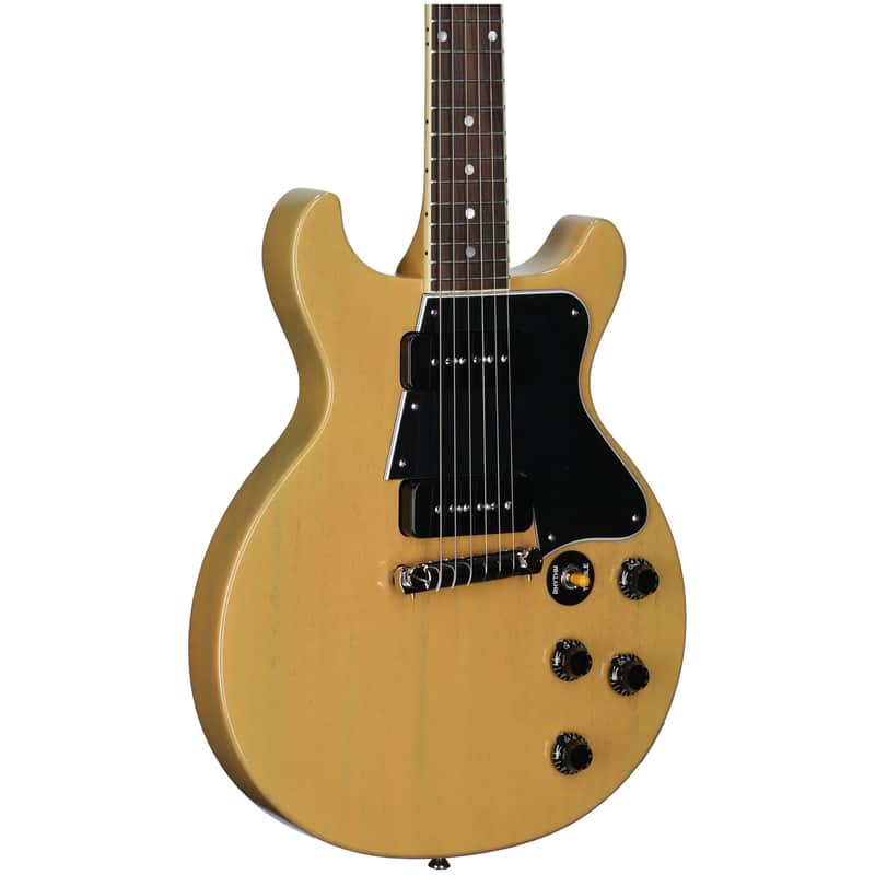 Epiphone Inspired by Gibson Custom 1960 Les Paul Special Double Cut Reissue Electric Guitar (with Case), TV Yellow image 1