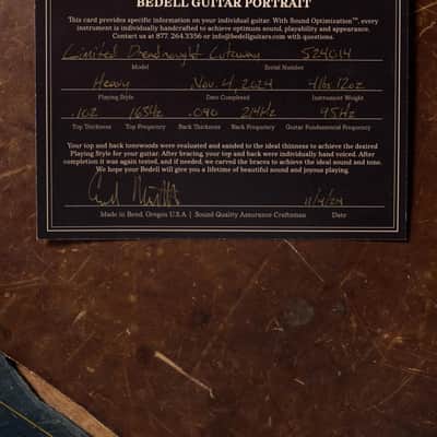 Bedell Limited Edition Adirondack/Figured Indian Rosewood Dreadnought Cutaway Acoustic Guitar #4014 image 17