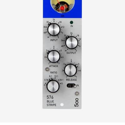 IGS Audio 576 Blue Stripe 500 Series FET Compressor Module 2010s - Silver image 1