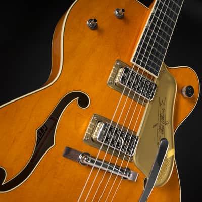 Gretsch G6120T-59 Vintage Select Chet Atkins Vintage Orange Stain Lacquer - Semi Acoustic Custom Guitar image 9