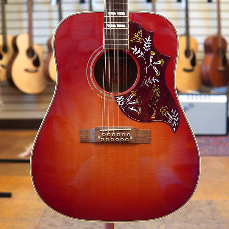Gibson Custom Limited Hummingbird 12-String Acoustic Guitar 2011 Vintage Cherry w/Hard Case image 1