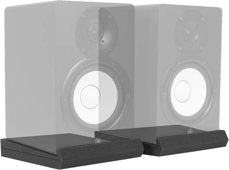 Large Studio Speaker Isolation Pads for Monitors 8-inch, 7 or 6.5 | Speaker Isolation Pads for Yamaha HS, KRK ROKIT | Speaker Risers | Acoustic Isolation Speaker Foam image 1