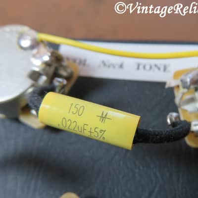 Wiring Kit Mallory MUSTARD .022uF Caps CTS 550k LONG shaft pots for Gibson Les Paul Std image 2