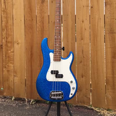 2020 G&L USA LB-100 || Blue Metal Flake ||  4-String Bass w/ Tolex Case image 1