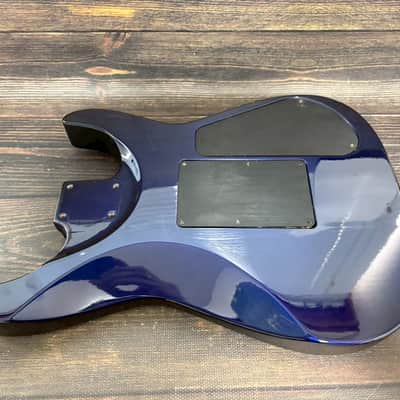90s Grover Jackson Super Dinky Lefty Body Dark Blue w/Plate Made in Japan image 11